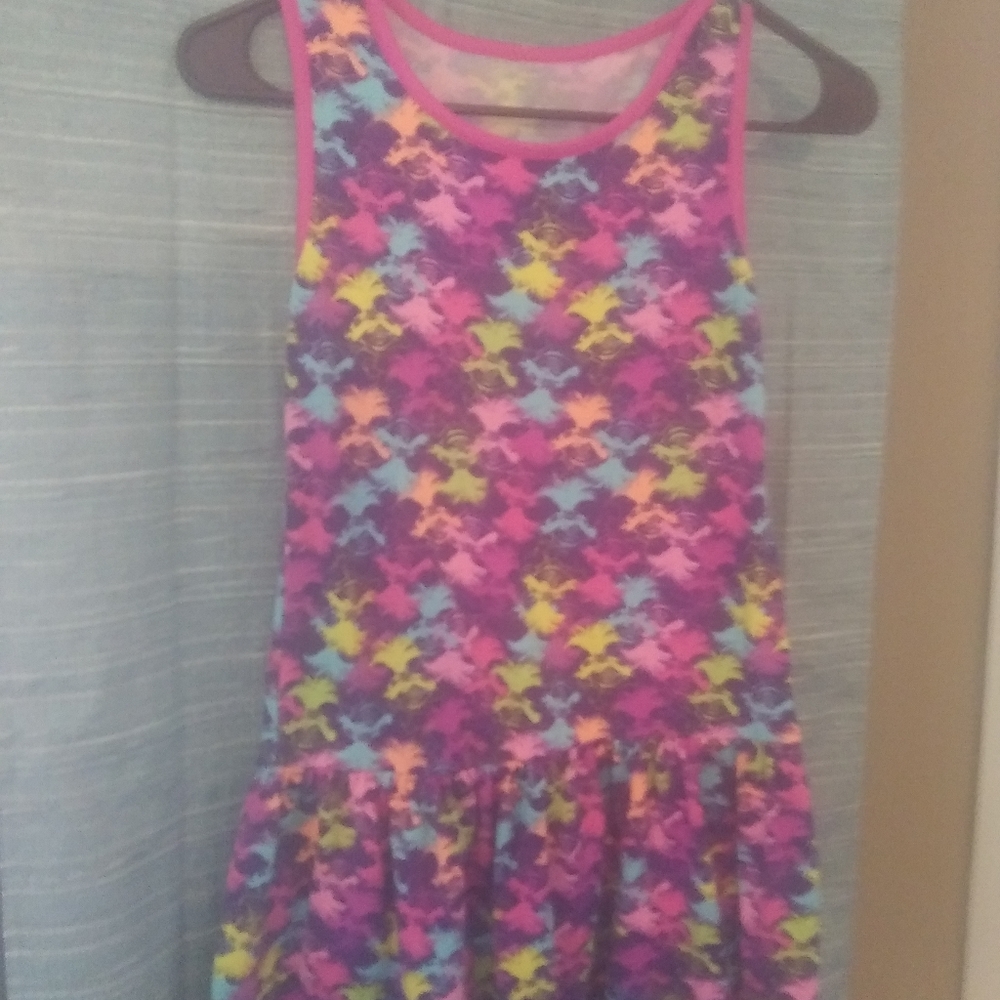 DreamWorks Girls size 7/8 trolls tank top dress